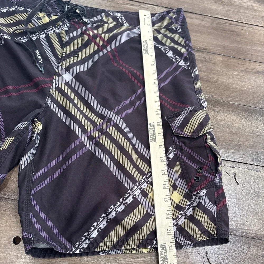 Rusty R Evolution Men's Board Shorts‎  Size 40 Multi Color Y2K